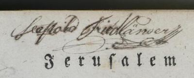 - (Friedländer, Leopold), Von Hand: Exlibris; 'Leopold Friedländer'. 