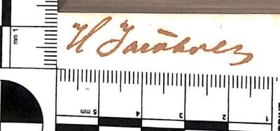 - (Jairberg[?], H.), Von Hand: Name; 'H Jairberg[?]'. 