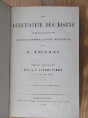 1 T 27-4 : Die Geschichte des Eisens in technischer und kulturgeschichtlicher Beziehung. Abt. 4 (1899)