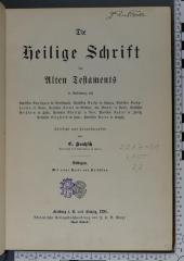 221.7=31 KAUT 2,2 : Die Heilige Schrift des Alten Testaments. [2], Beilagen : mit einer Karte von Palästina  (1894)