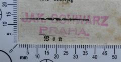 - (Schwarz, Jakob), Stempel: Exlibris, Name; 'JAK. SCHWARZ
PRAG'.  (Prototyp)