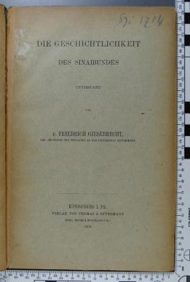 221.8 GIES;h[?]hi 1714 ; ;: Die Geschichtlichkeit des Sinaibundes  (1900)