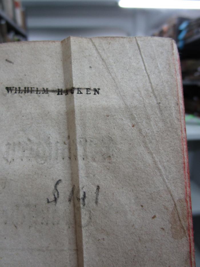 -, Von Hand: Nummer; '[?] 141'