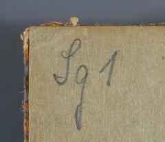 - (Hochschule für die Wissenschaft des Judentums), Von Hand: Signatur; 'Sg 1'. 