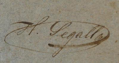 - (Segalla, H.), Von Hand: Exlibris, Name; 'H. Segalla'. 