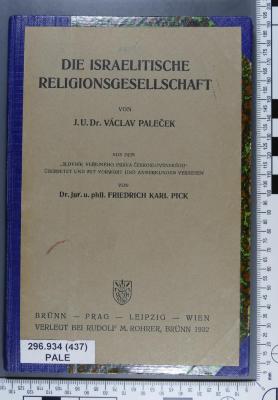 296.943 (437) PALE : Die israelitische Religionsgesellschaft  (1932)