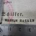 -, Stempel: Name; 'WILHELM HACKEN'