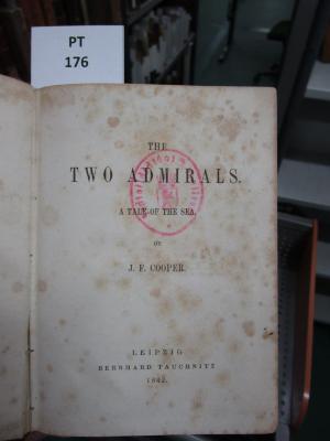  The two admirals : a tale of the sea / by J. F. Cooper (1842)