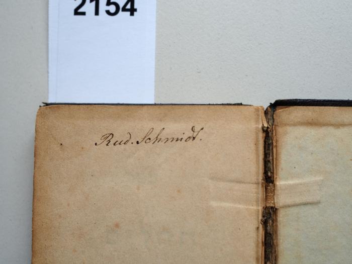 - (Schmidt, Rud.), Von Hand: Autogramm, Name; 'Rud. Schmidt'. 