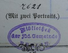 - (Jüdische Gemeinde zu Berlin), Von Hand: Inventar-/ Zugangsnummer; '7621'. 