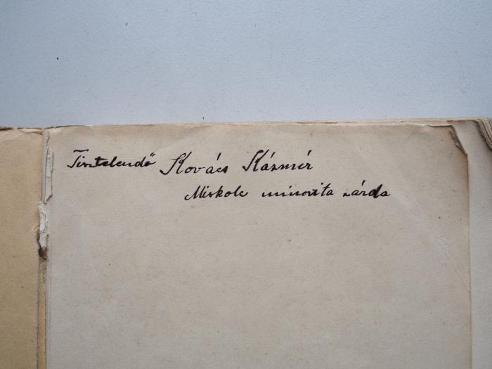 -, Von Hand: ; 'Tirtelendo Kovacs Kazmir Mirkole minorita zanda'