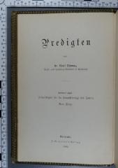 296.452 SCHW 1 : Fest-Predigten für die Hauptfeiertage des Jahres  (1892)