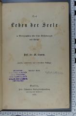 401 LAZA;Pg 14 ; ;: Das Leben der Seele in Monographien über seine Erscheinungen und Gesetze. Bd. 2, Geist und Sprache, eine psychologische Monographie  (1878)