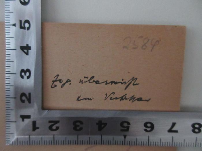 98/2022/41041 : VI Akademische Studien- und Berufsstatistik (1920);-, Von Hand: Widmung; 'Erg. überreicht vom Verfasser'