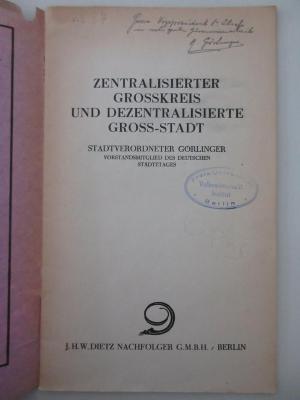98/2021/41077 : Zentralisierter Grosskreis und dezentralisierte Gross-Stadt (1928)