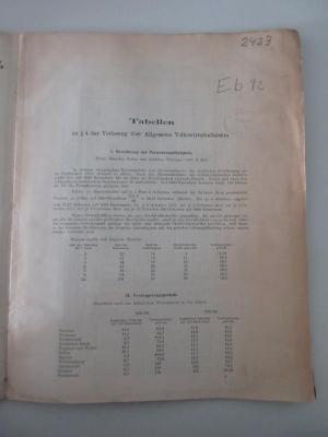 94/2022/46004 : Tabellen zu § 4 der Vorlesung über Allgemeine Volkswirtschaftslehre. (1908/09)