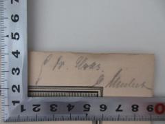 - (Elsas, Fritz Dr.), Von Hand: Name; '[.] Dr. Elsas. [.] Mulert[?]'. 