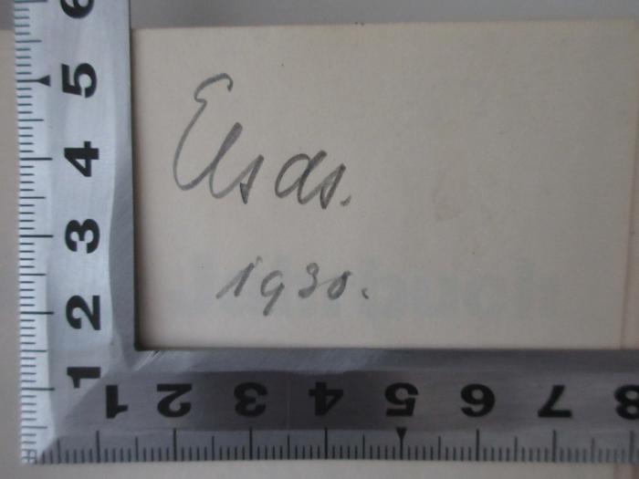 3 ZA 82-25.1930 : Statistisches Jahrbuch deutscher Städte : Amtliche Veröffentlichung des Deutschen Städtetages;- (Elsas, Fritz Dr.), Von Hand: Name, Datum; 'Elsas. 1930.'. 