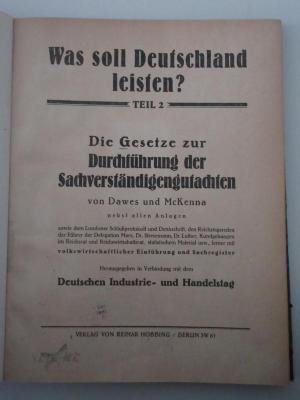 26953 (ausgesondert) : Die Gesetze zur Durchführung der Sachverständigengutachten