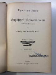 SA 1147-2 : Theorie und Praxis der Englischen Gewerkvereine (Industrial Democracy) (1898)