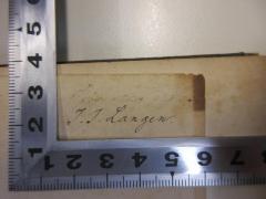 - (Langen, J. J.), Von Hand: Name; 'J. J. Langen.'. 