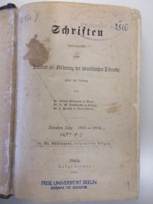 NY 9000 P551 -1/2 +2 : Biographische Skizzen (1864)