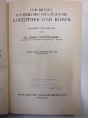 BC 4890 S566(4) +2 : Die Briefe des Heiligen Paulus an die Korinther und Römer (1932)