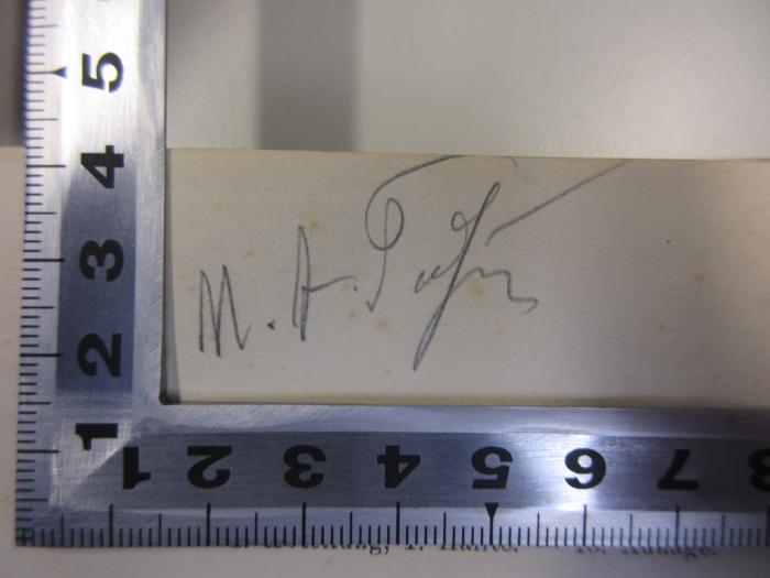 BC 4800 K92 -1,1(10) : Das Matthäus-Evangelium (1910);-, Von Hand: Name; 'M. A. [Pidhius]'