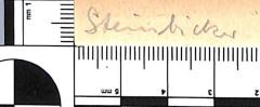 - (Steinbicker), Von Hand: Name; 'Steinbicker'. 