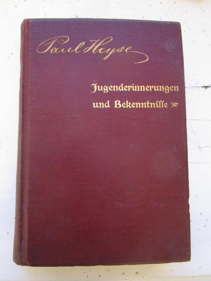 III 38202 d: Jugenderinnerungen und Bekenntnisse (1901)