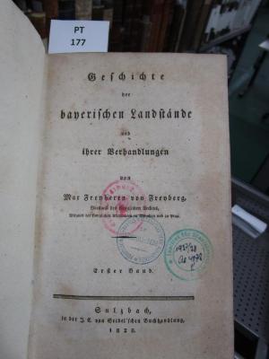  Geschichte der bayerischen Landstände und ihrer Verhandlungen (1828)