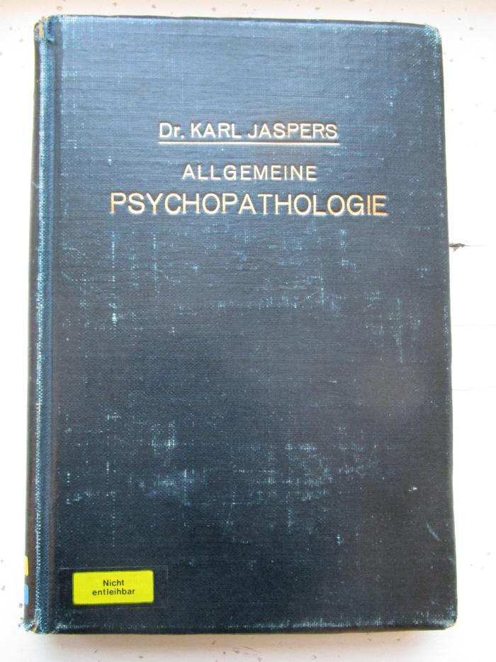 Kk 779: Allgemeine Psychopathologie : Ein Leitfaden für Studierende, Ärzte und Psychologen (1913)