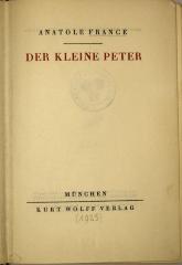 Lit 485 Fra 7 : Der kleine Peter. (1925)