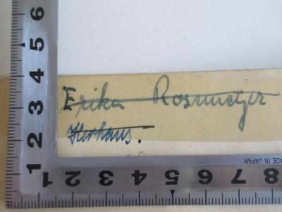 PK 0215 CE/32 (ausgesondert) : Die 200 gröbsten Fehler, die der Deutsche in der spanischen Sprache macht, ihre Richtigstellung und Erklärung (1931);- (Herhaus), Von Hand: Name; 'Herhaus.
(durchgestrichen)'. 