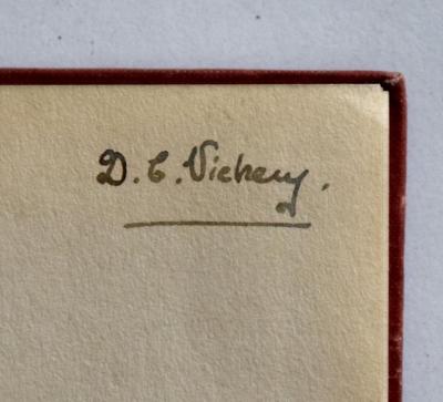 - (Vick[...], D. E.), Von Hand: Name; 'D. E. Vickey[?].'. 