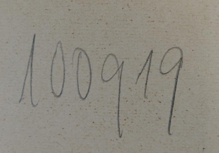 - (Jüdisches Zentralmuseum in Prag;Föderation der Jüdischen Gemeinden in der CR;Jakobovits, Tobias), Von Hand: Nummer; '100919'. 