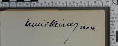 - (Kleiner, Kamil), Von Hand: Exlibris, Name; 'Kamil Kleiner 29. V. 36.'. 