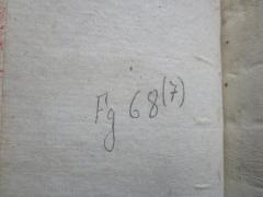 - (France. Ministère des Affaires étrangères), Von Hand: Signatur; 'Fg 68(7)'. 