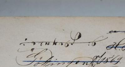 - (Hilmer[?], H.;unbekannt), Von Hand: ; 'ט: [...]טראמער'. 