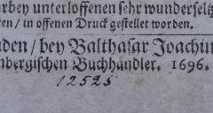 - (Jüdische Gemeinde zu Berlin), Von Hand: Inventar-/ Zugangsnummer; '12525'. 