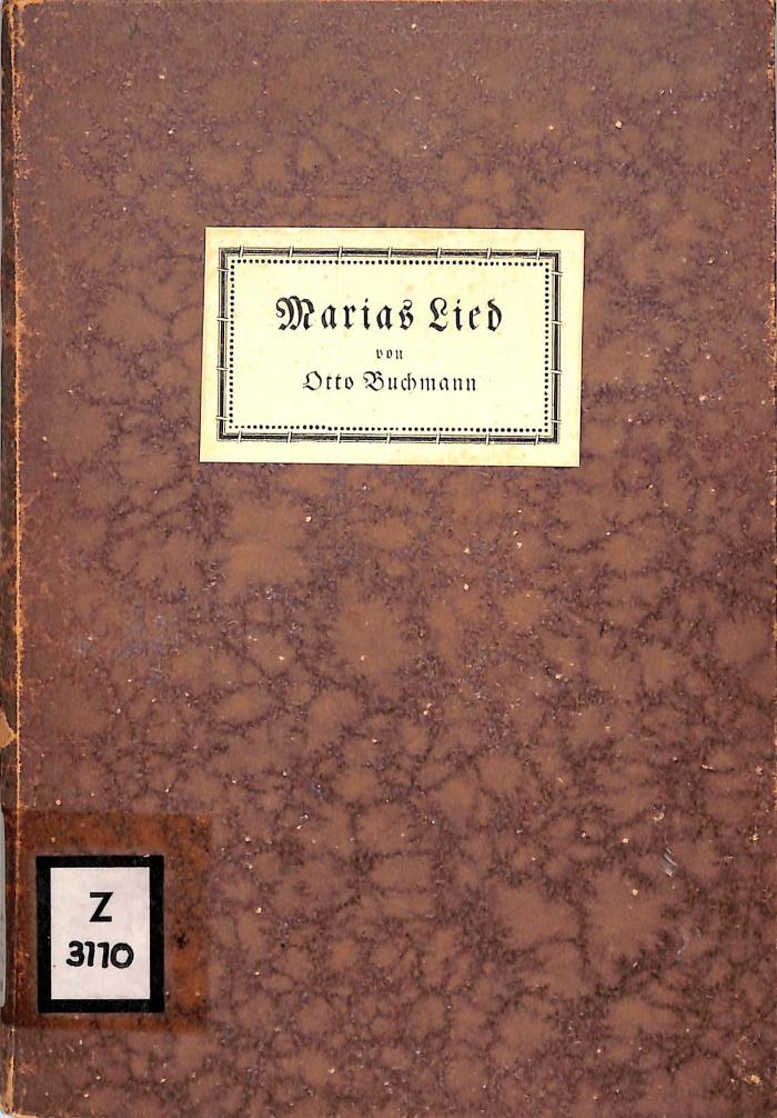Z 3110 : Marias Lied. (1919)