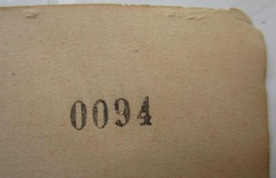 - (Ratsbibliothek (Berlin, Ost);Franz-Mehring-Bibliothek), Stempel: Nummer; '[####]'.  (Prototyp)