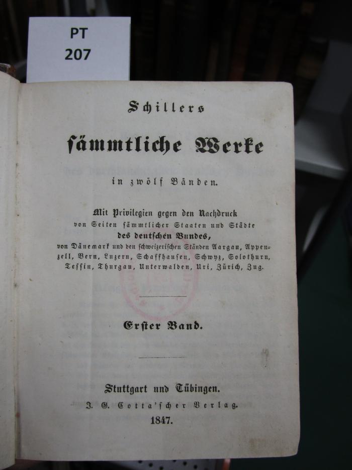  Sämmtliche Werke / Friedrich von Schiller : in zwölf Bänden (1847)