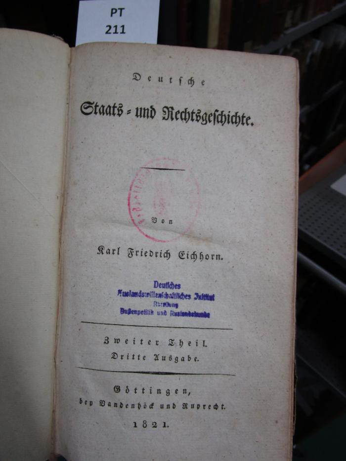   Deutsche Staats- und Rechtsgeschichte (1821)