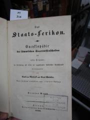  Das Staats-Lexikon : Encyklopädie der sämmtlichen Staatswissenschaften für alle Stände. Dritter Band (1846)