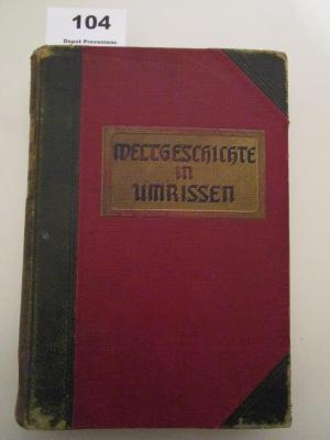  Weltgeschichte in Umrissen : Federzeichnungen eines Deutschen : ein Rückblick am Schlusse des neunzehnten Jahrhunderts (1908)