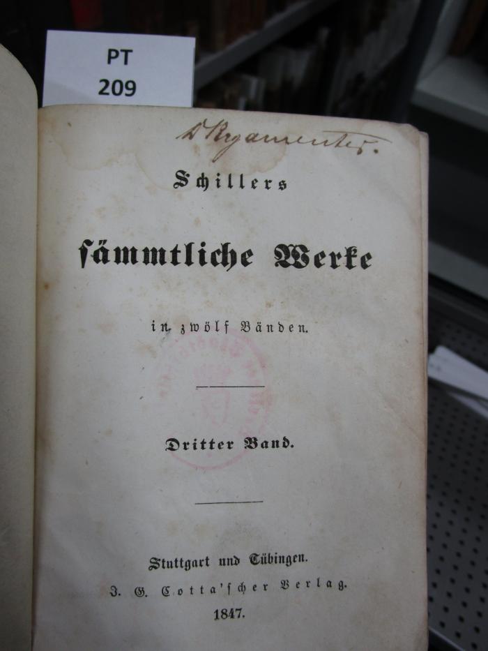  Sämmtliche Werke / Friedrich von Schiller : in zwölf Bänden (1847)