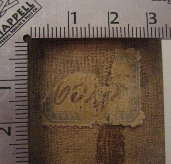 - (Märkisches Museum Berlin), Etikett: Signatur.  (Prototyp)