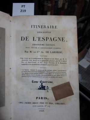 Gf 29d 449/45: Itinéraire descriptif de l'Espagne (1828)