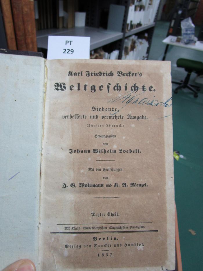  Karl Friedrich Becker's Weltgeschichte (1837)
